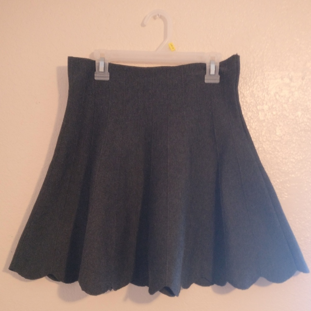 Gray Skater Skirt